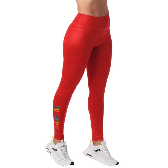 Bright And Bold High Waisted Ankle Leggings - Picture 2 of 3